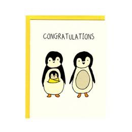 Cute Penguin New Baby Card