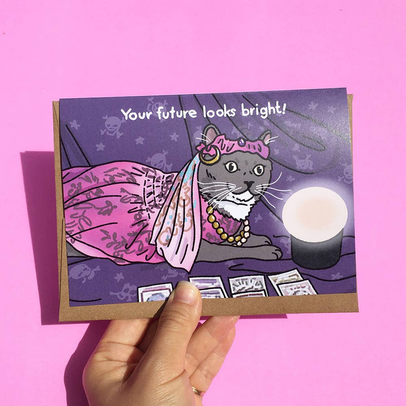 Your Future Looks Bright Cat Card