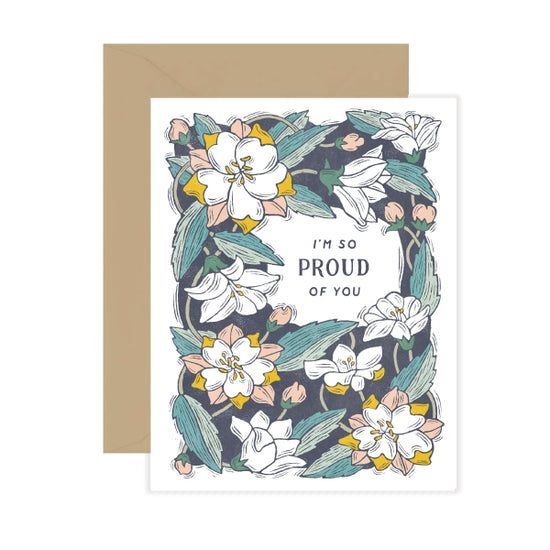 I'm So Proud Of You Bellflower Print Card