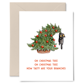 O Christmas Tree Kitty Holiday Card