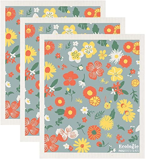 Flowers Of The Day Swedish Dish Cloth