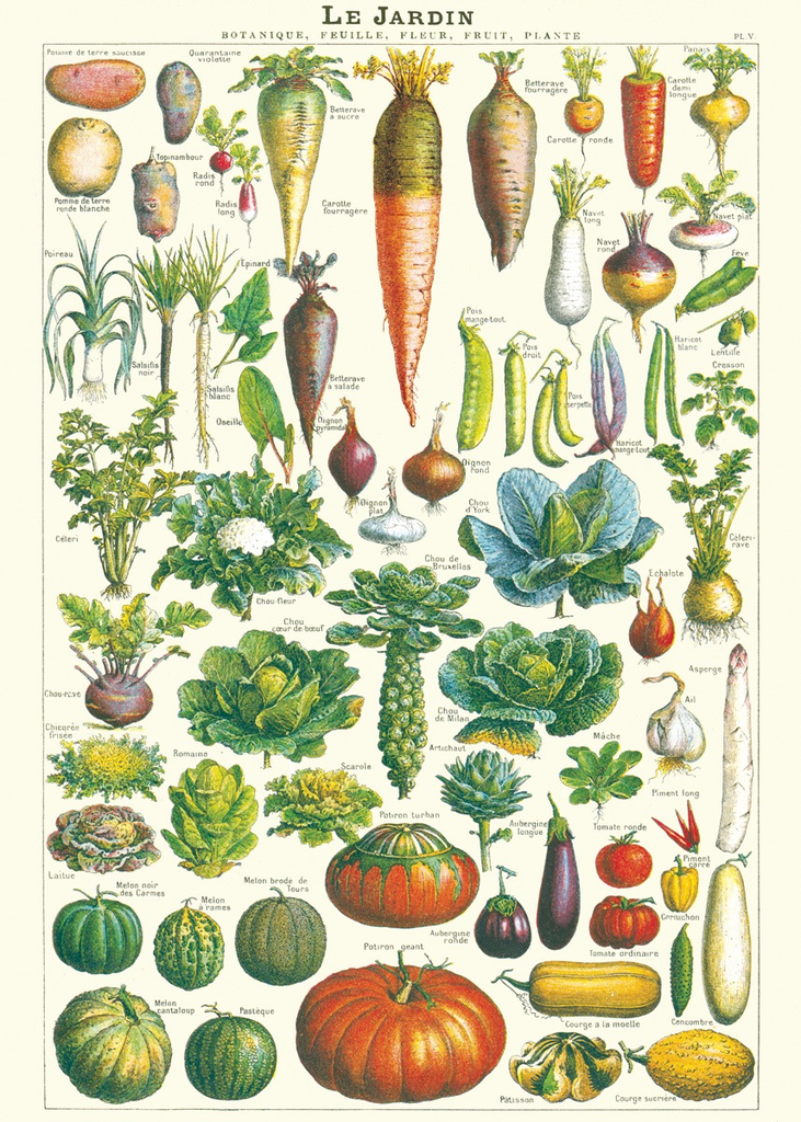 Garden Vegetables Chart Wrap (Pick Up Only)