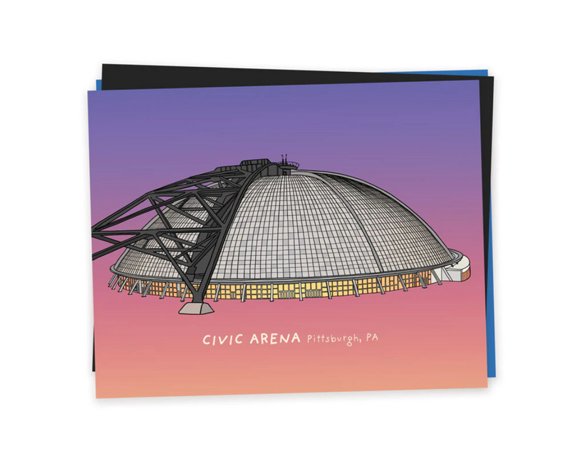 Civic Arena Print - Pinkish Purple (8x10")