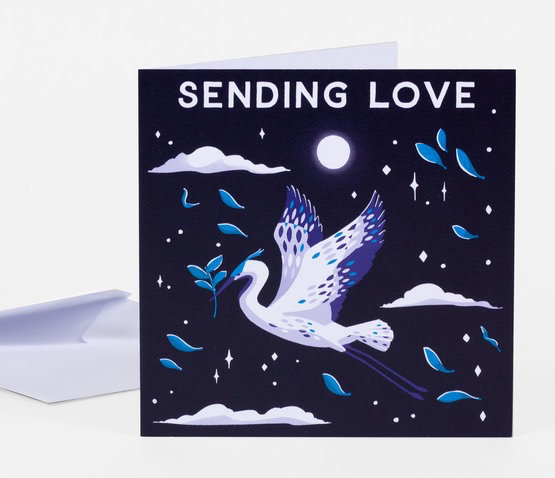 Sending Love Crane Card