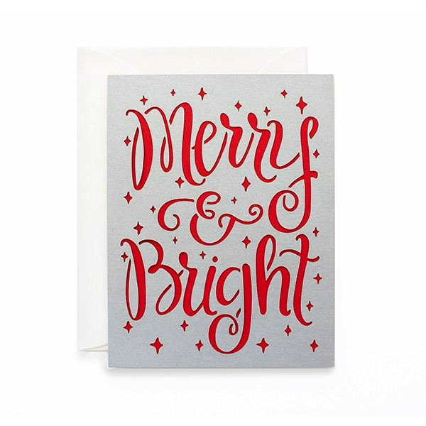 Merry and Bright Laser Cut Card