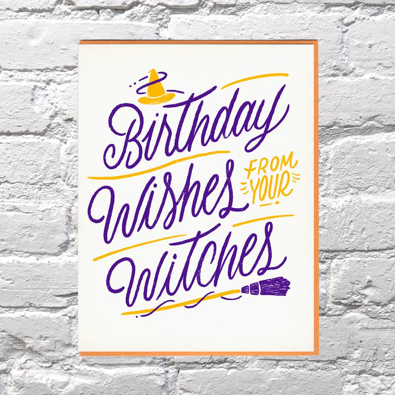 Birthday Wishes Witches Card
