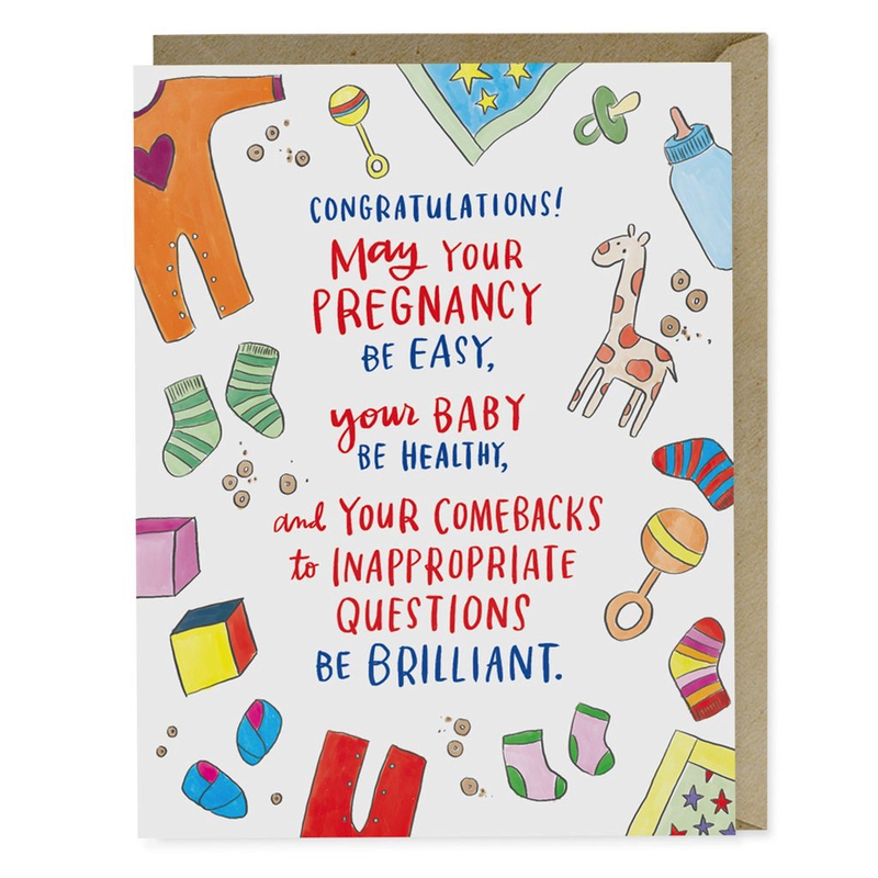Inappropriate Questions Baby Card