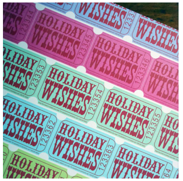 Holiday Ticket Wrap Paper Sheet (pick up only)