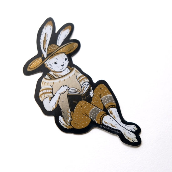 Reading Rabbit Sticker