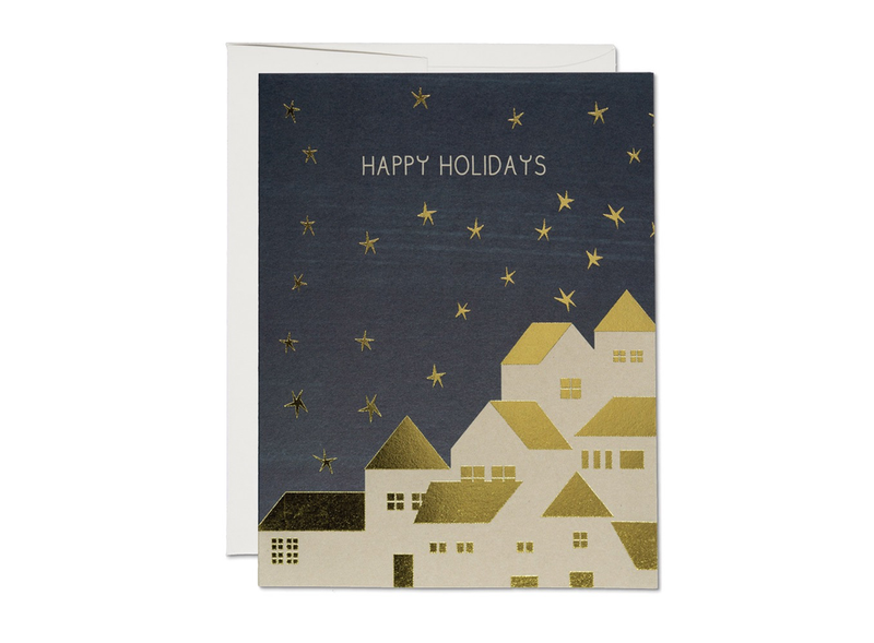 Gold Houses Holiday Boxed Cards