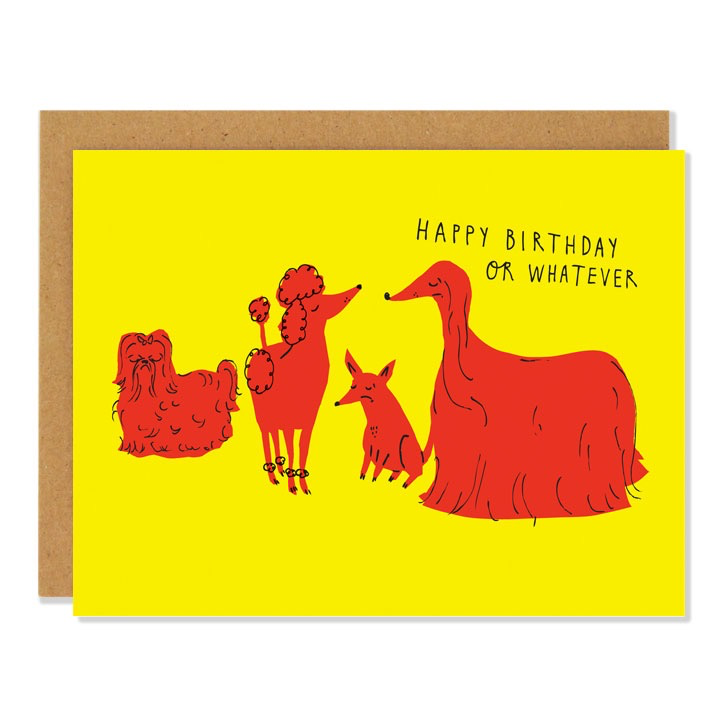 Indifferent Dogs Birthday Card