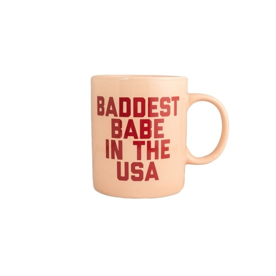 Baddest Babe in the USA Mug - Pink