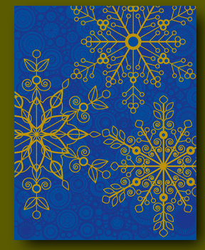 Metallic Snowflakes Boxed Cards - Set of 8