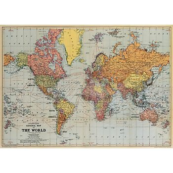 World Map Chart Wrap (Pick Up Only)