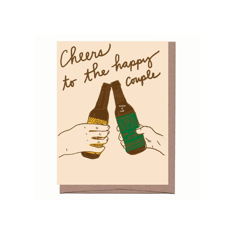 Cheers Beer Scratch & Sniff Wedding Card