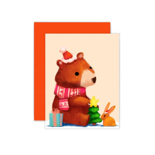 Bear WIth Christmas Tree Boxed Cards