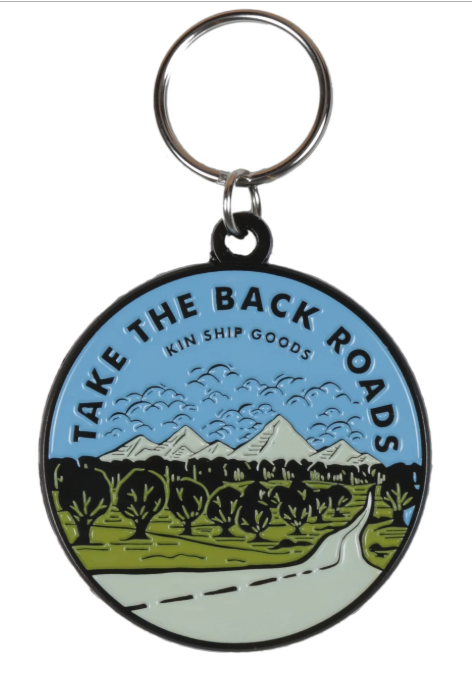Take the Back Roads Keychain