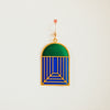 Translucent Arch Earrings - Jewel Tones (Blue/Green)