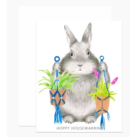 Hoppy Housewarming Bunny Card