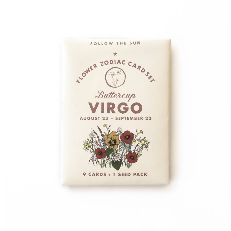 Flower Zodiac Sticker Card Set - Virgo