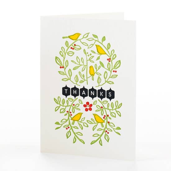Birds and Twigs Thank You Card