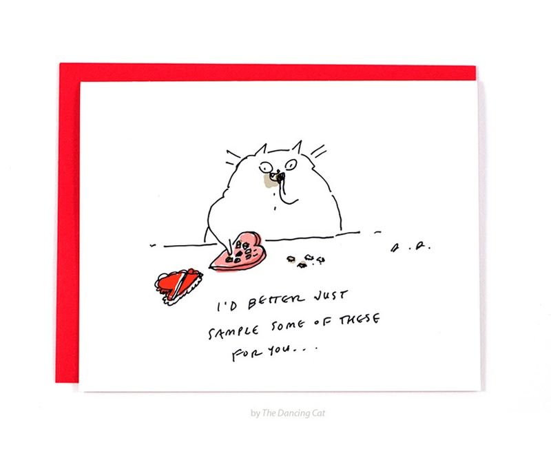 The Sampler - Valentine Cat Card