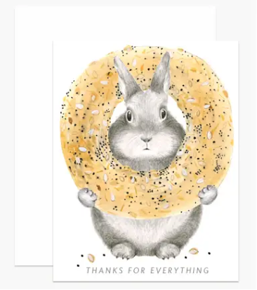 Bagel Bunny Thank You Card