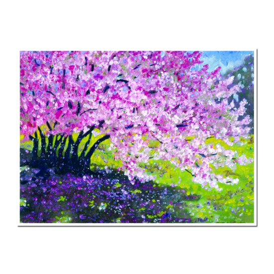 Spring Confetti Cherry Blossom Sympathy Card