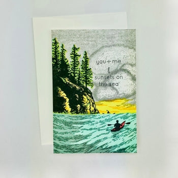You + Me and Sunsets on the Sea Card