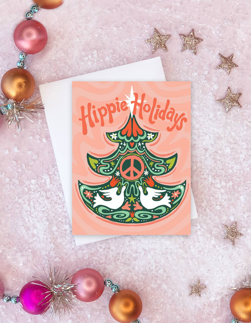 Hippie Holidays Card - Box of 8