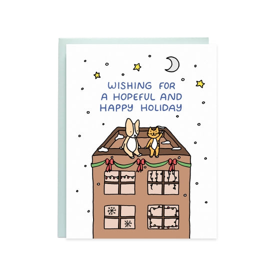 Hopeful And Happy Holiday Card