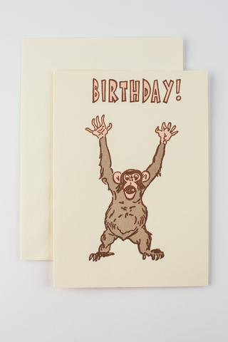 Agape Ape Letterpress Birthday Card