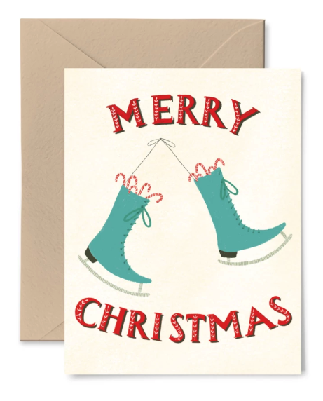 Vintage Ice Skates Boxed Cards