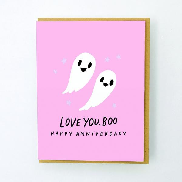 Love You, Boo Anniversary Card