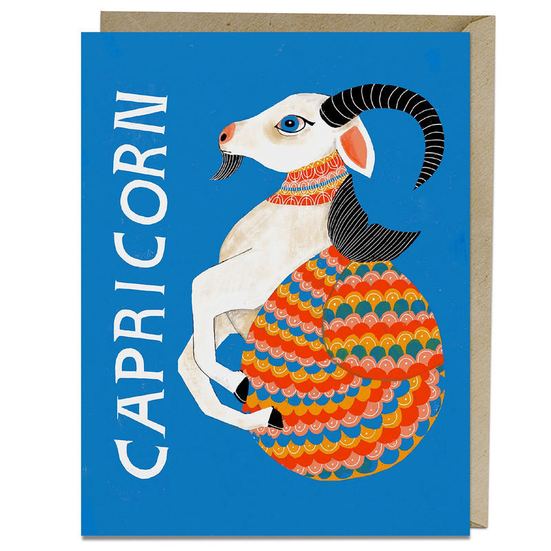 Capricorn Zodiac Birthday Card
