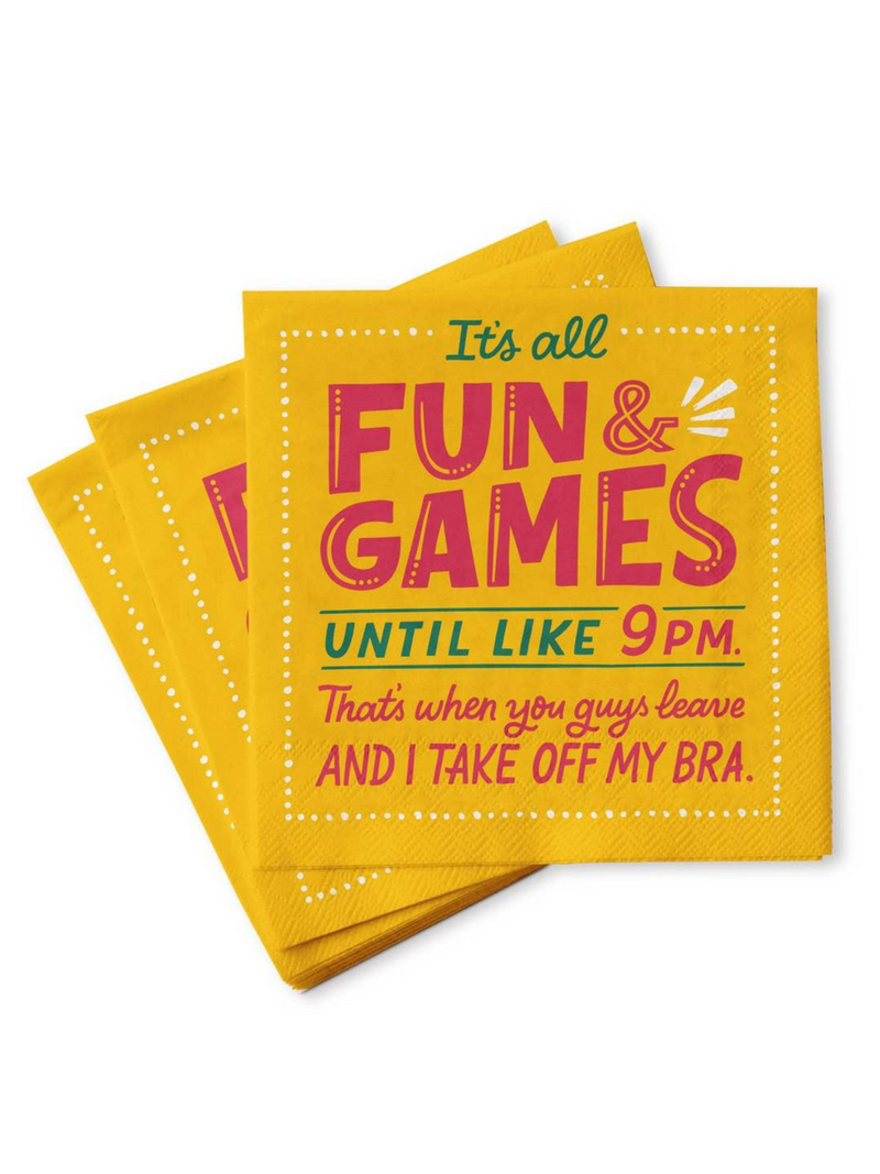 Fun and Games Cocktail Napkins, Pack of 20