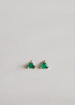 Green Onyx Mini Stud Earrings