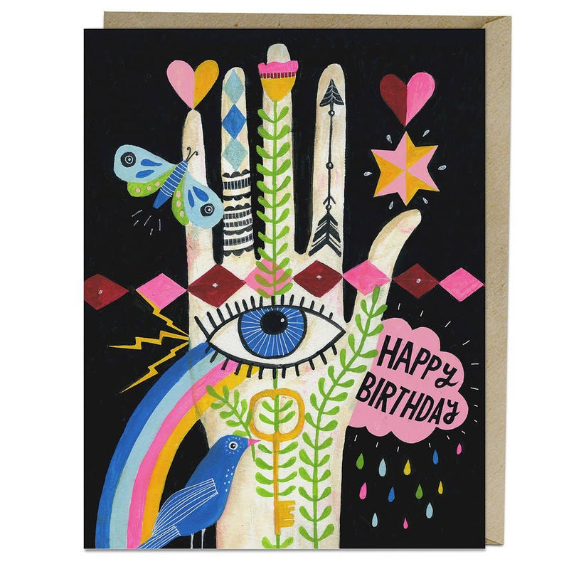 Rainbow Birthday Hand Card