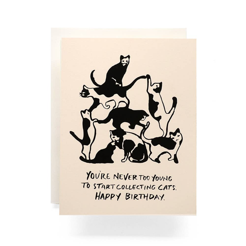 Cat Tower Birthay Card