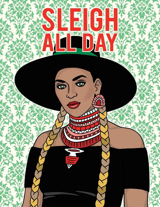 Beyonce Holiday Sleigh All Day Card - 8 Pack