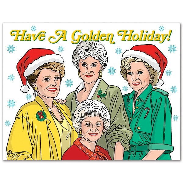 Golden Holiday Card - 8 Pack