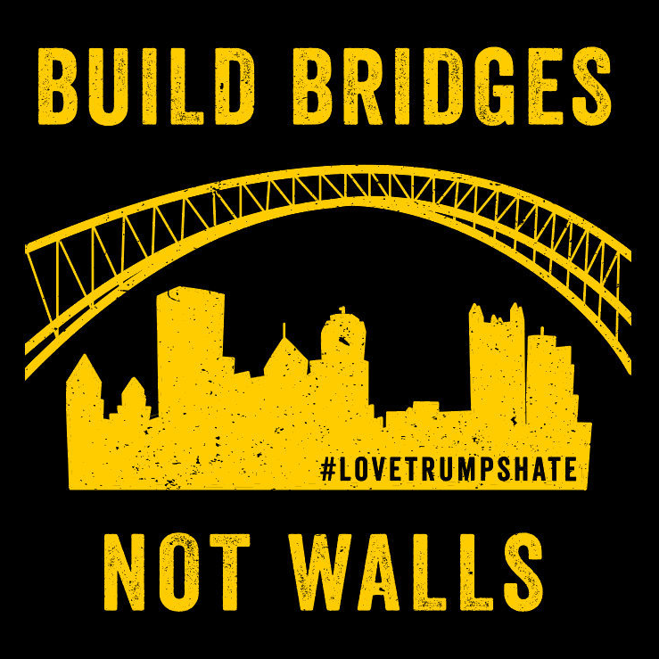 Build Bridges Not Walls Vinyl Sticker