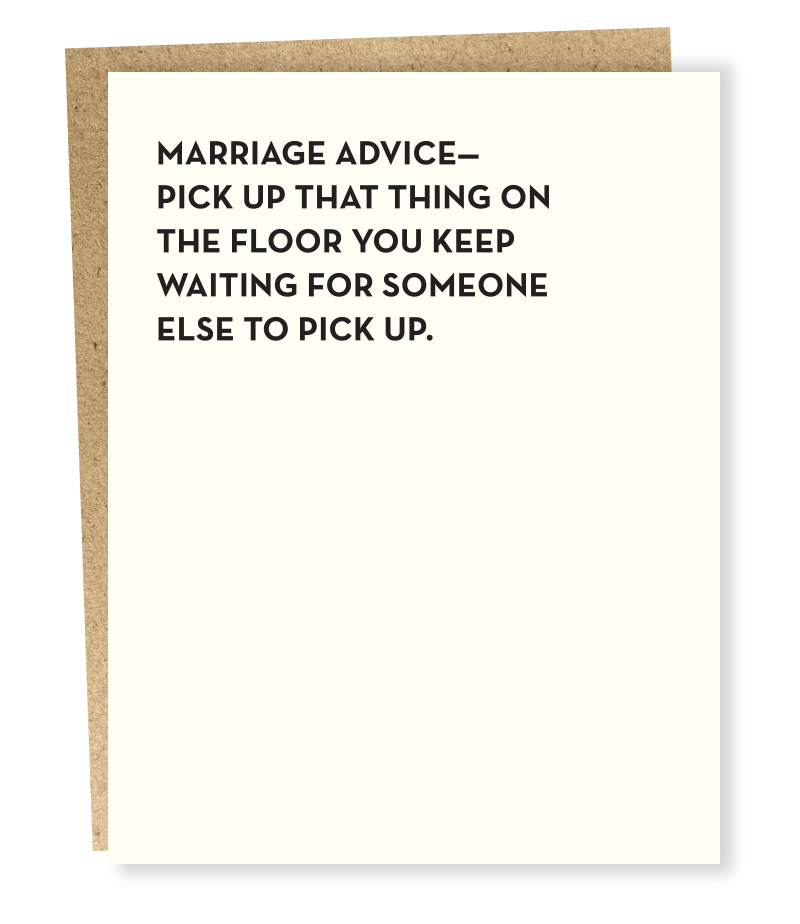 Marriage Advice Wedding Card