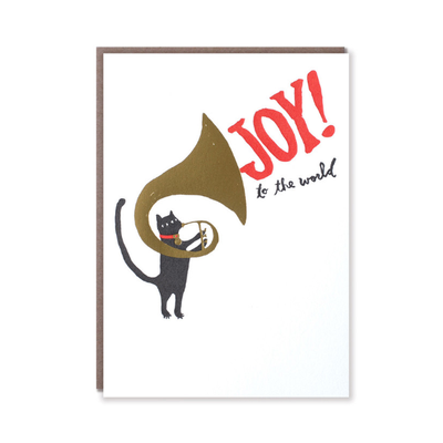 Tuba Cat Holiday Card