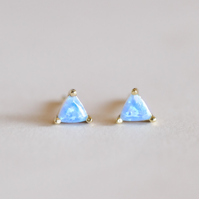 Fire Opal Mini Stud Earrings