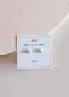 Fire Opal Mini Stud Earrings