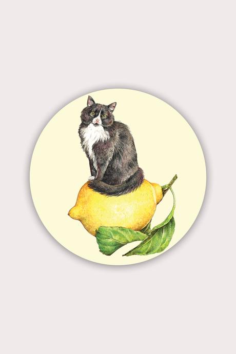 Lemon Cat Vinyl Sticker
