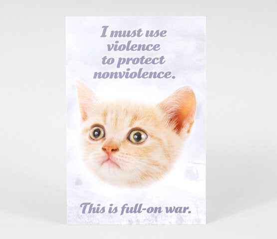 Sean Tejaratchi - I Must Use Violence Postcard