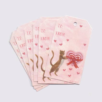 Valentine Cat Gift Tags